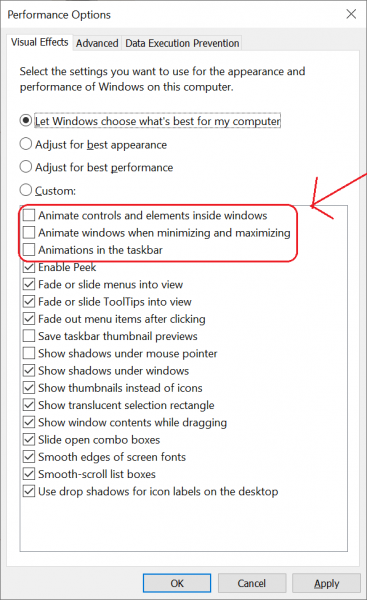 Turning off Animations on Windows 10 - Technipages
